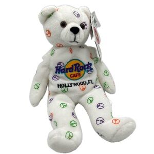 Hard Rock Cafe Hollywood, FL Peace Beara Collectible Bear Plush Vintage 2005